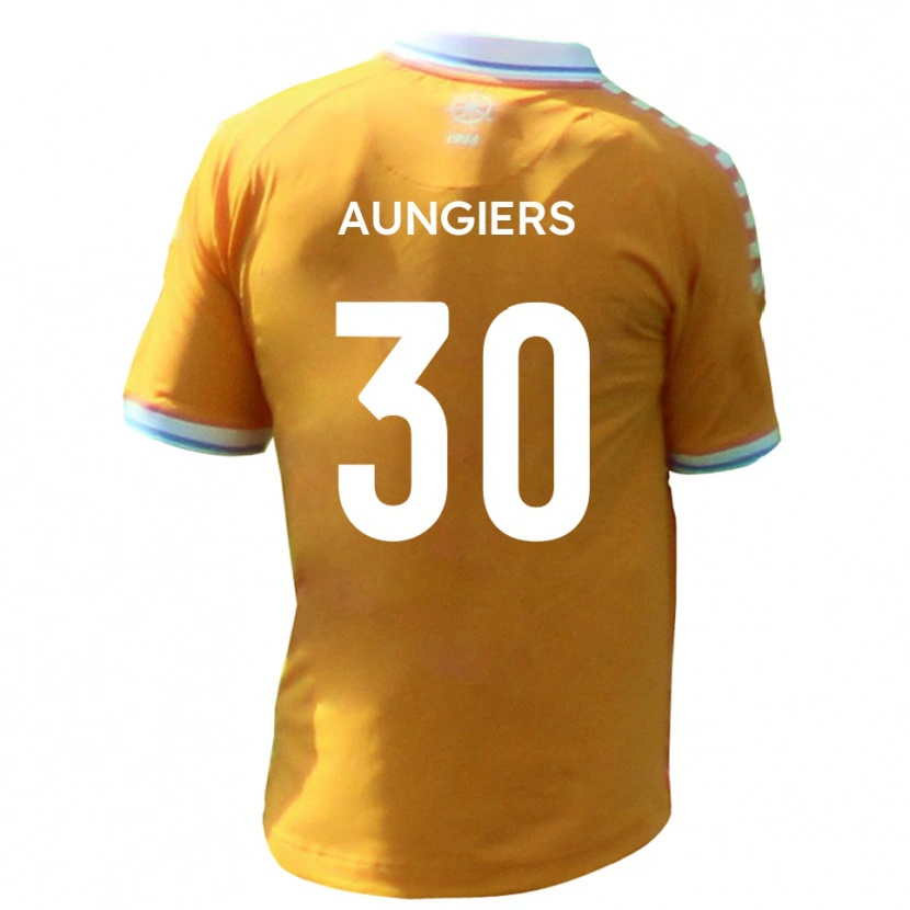 Danxen Criança Camisola Joe Aungiers #30 Amarelo Azul Alternativa 2025/26 Camisa