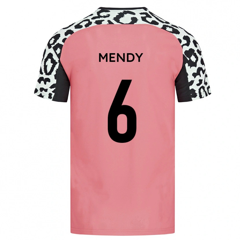 Danxen Criança Camisola Laurent Mendy #6 Rosa Preto Alternativa 2025/26 Camisa