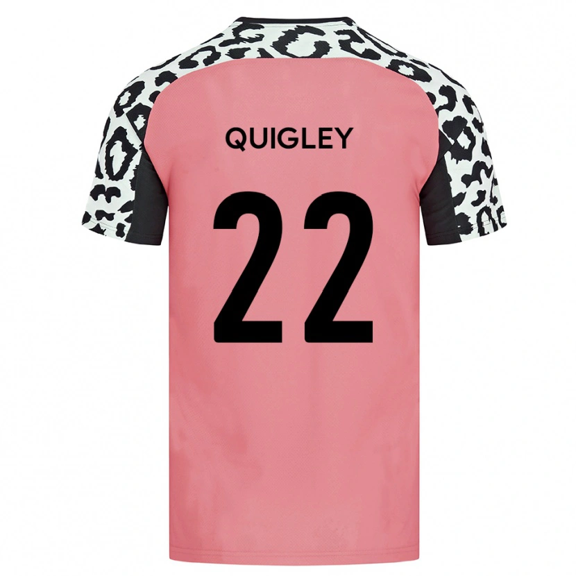 Danxen Criança Camisola Joe Quigley #22 Rosa Preto Alternativa 2025/26 Camisa