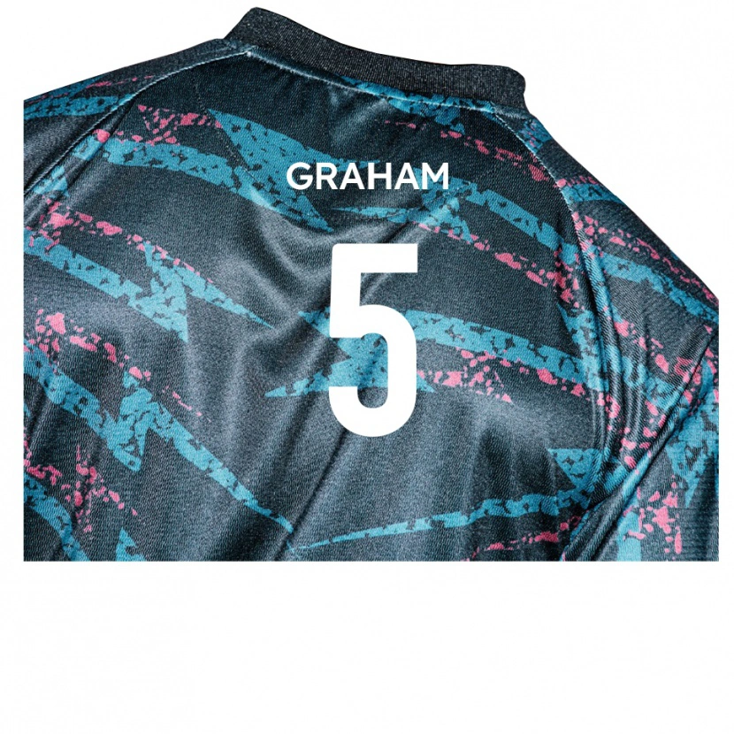 Danxen Criança Camisola Sam Graham #5 Preto Azul Marinho Alternativa 2025/26 Camisa