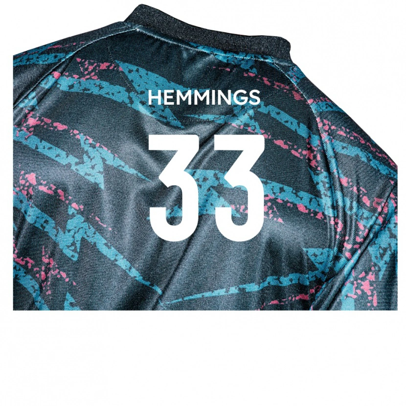 Danxen Criança Camisola Ashley Hemmings #33 Preto Azul Marinho Alternativa 2025/26 Camisa