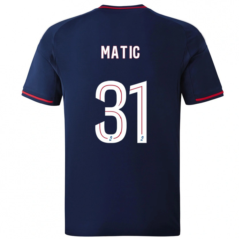 Danxen Criança Camisola Nemanja Matic #31 Azul Marinho Vermelho Alternativa 2025/26 Camisa