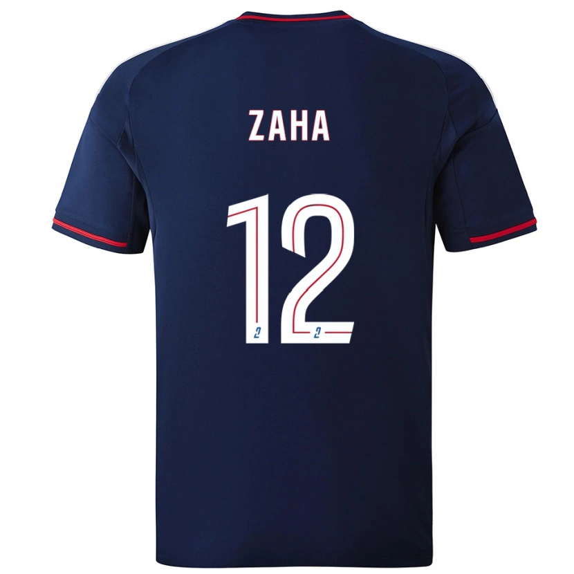 Danxen Criança Camisola Wilfried Zaha #12 Azul Marinho Vermelho Alternativa 2025/26 Camisa