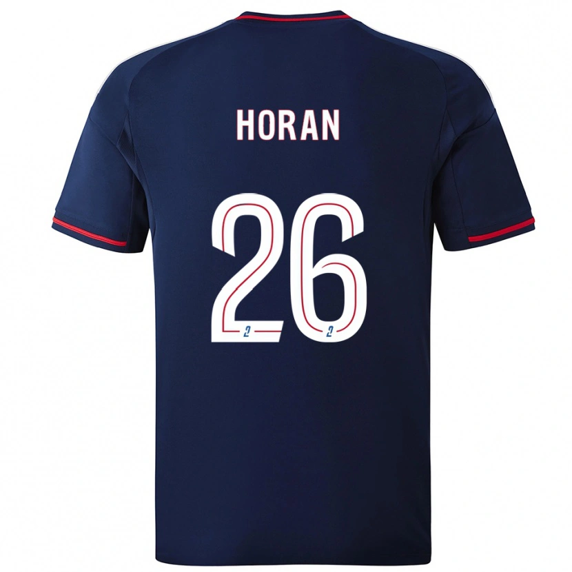 Danxen Criança Camisola Lindsey Horan #26 Azul Marinho Vermelho Alternativa 2025/26 Camisa