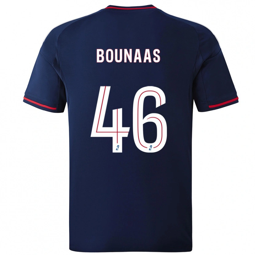 Danxen Criança Camisola Idris Bounaas #46 Azul Marinho Vermelho Alternativa 2025/26 Camisa