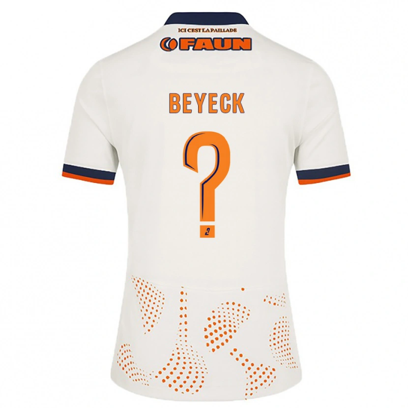Danxen Criança Camisola Franck Beyeck #0 Branco Laranja Alternativa 2025/26 Camisa