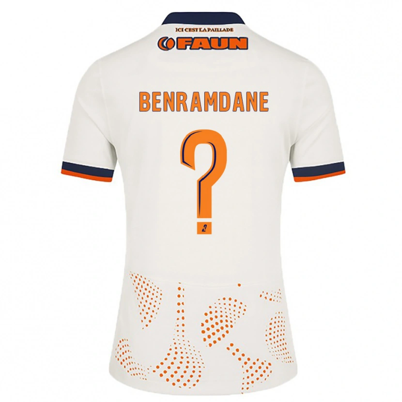 Danxen Criança Camisola Noam Benramdane #0 Branco Laranja Alternativa 2025/26 Camisa