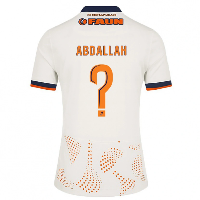 Danxen Criança Camisola Ikrame Abdallah #0 Branco Laranja Alternativa 2025/26 Camisa