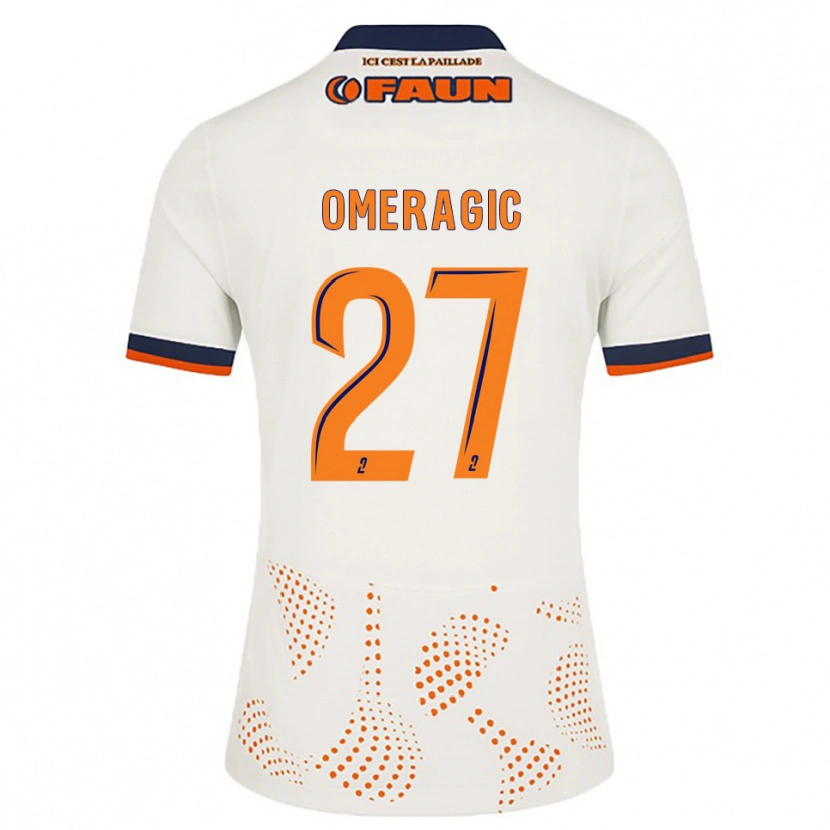 Danxen Criança Camisola Becir Omeragic #27 Branco Laranja Alternativa 2025/26 Camisa
