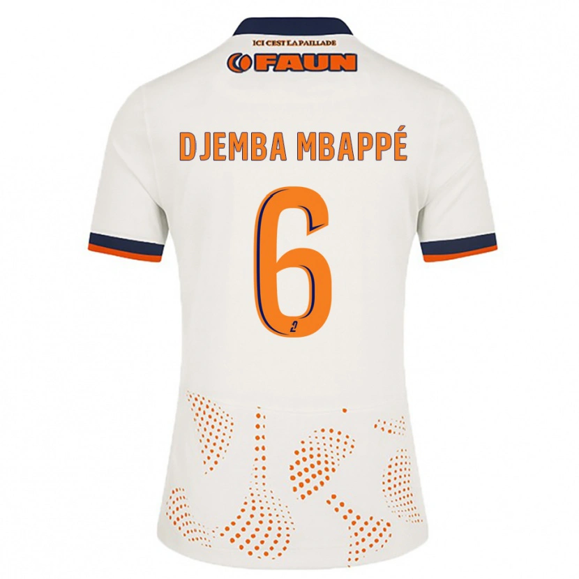Danxen Criança Camisola Yvan Djemba Mbappé #6 Branco Laranja Alternativa 2025/26 Camisa
