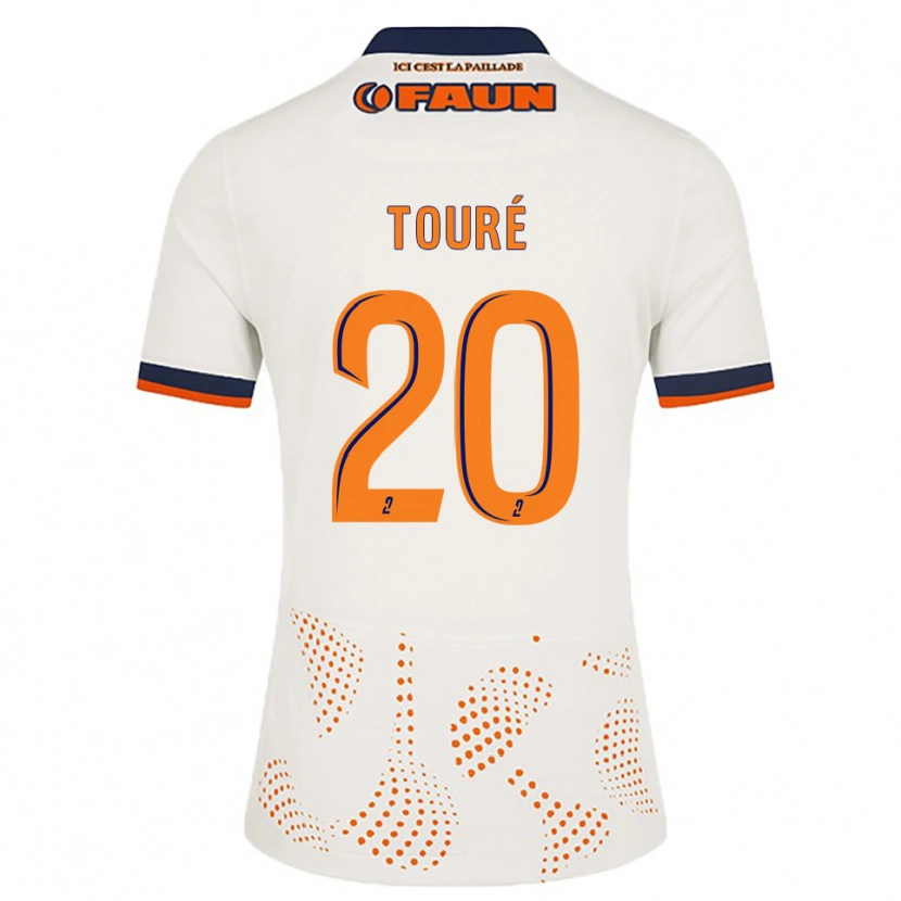 Danxen Criança Camisola Birama Touré #20 Branco Laranja Alternativa 2025/26 Camisa