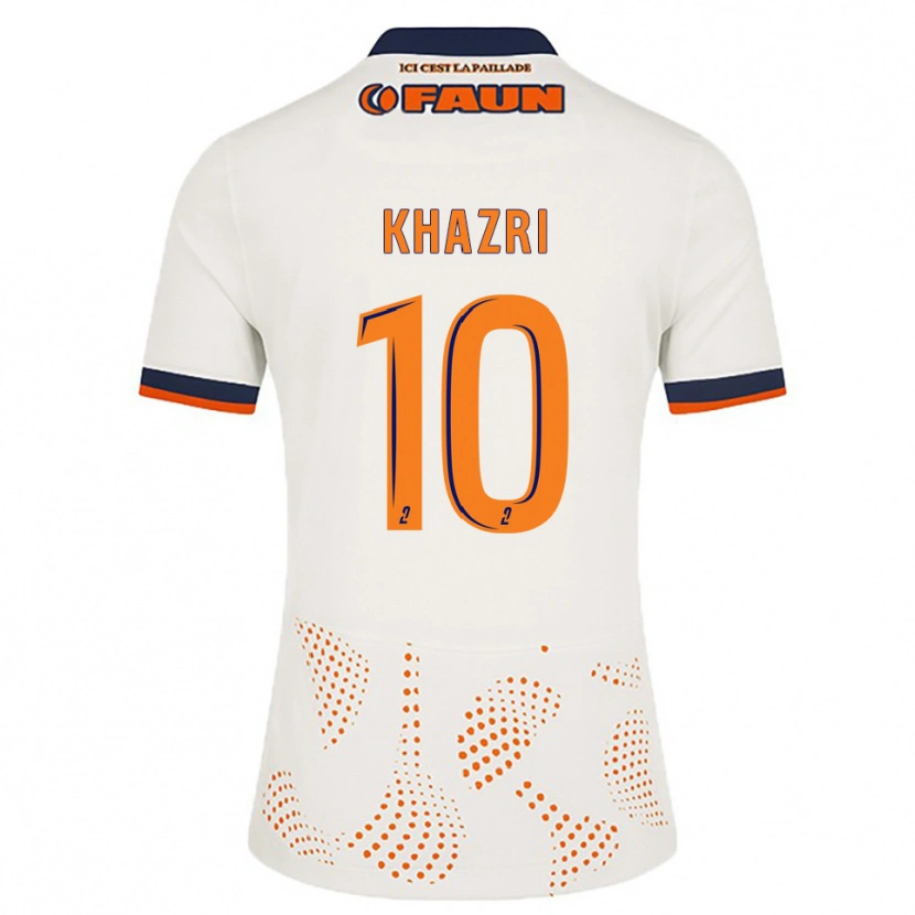 Danxen Criança Camisola Wahbi Khazri #10 Branco Laranja Alternativa 2025/26 Camisa
