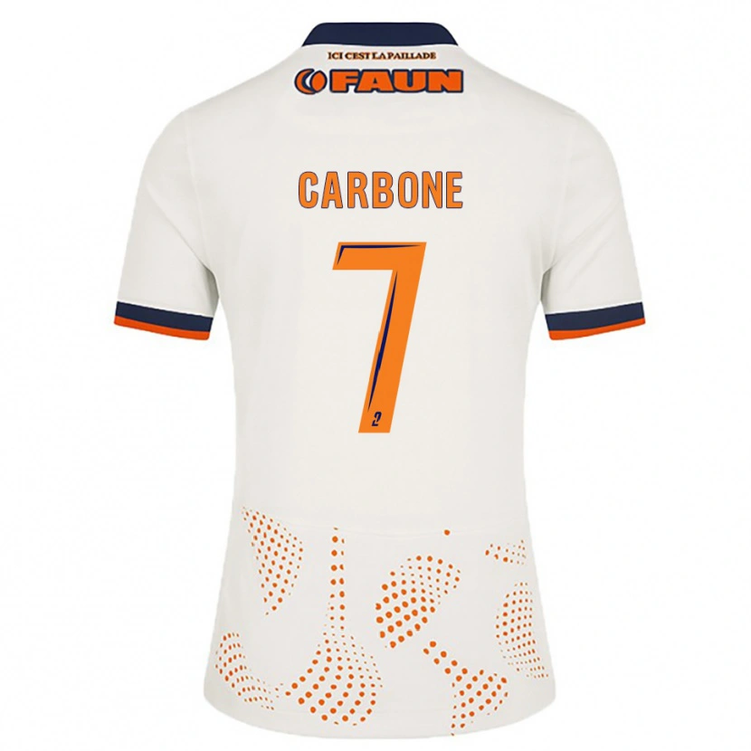 Danxen Criança Camisola Giani Carbone #7 Branco Laranja Alternativa 2025/26 Camisa