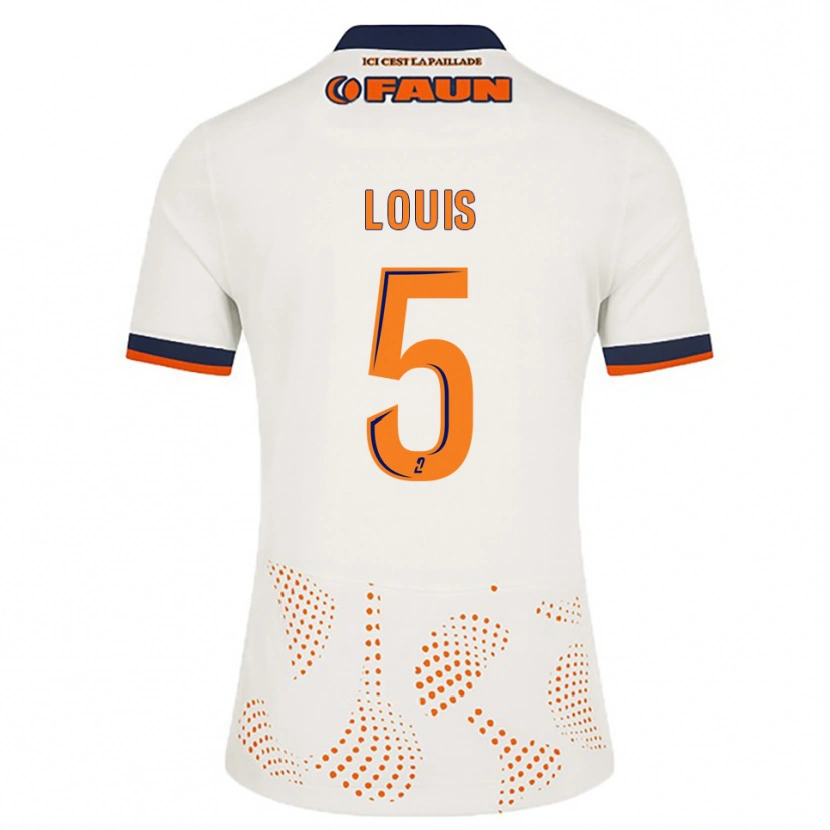 Danxen Criança Camisola Kethna Louis #5 Branco Laranja Alternativa 2025/26 Camisa