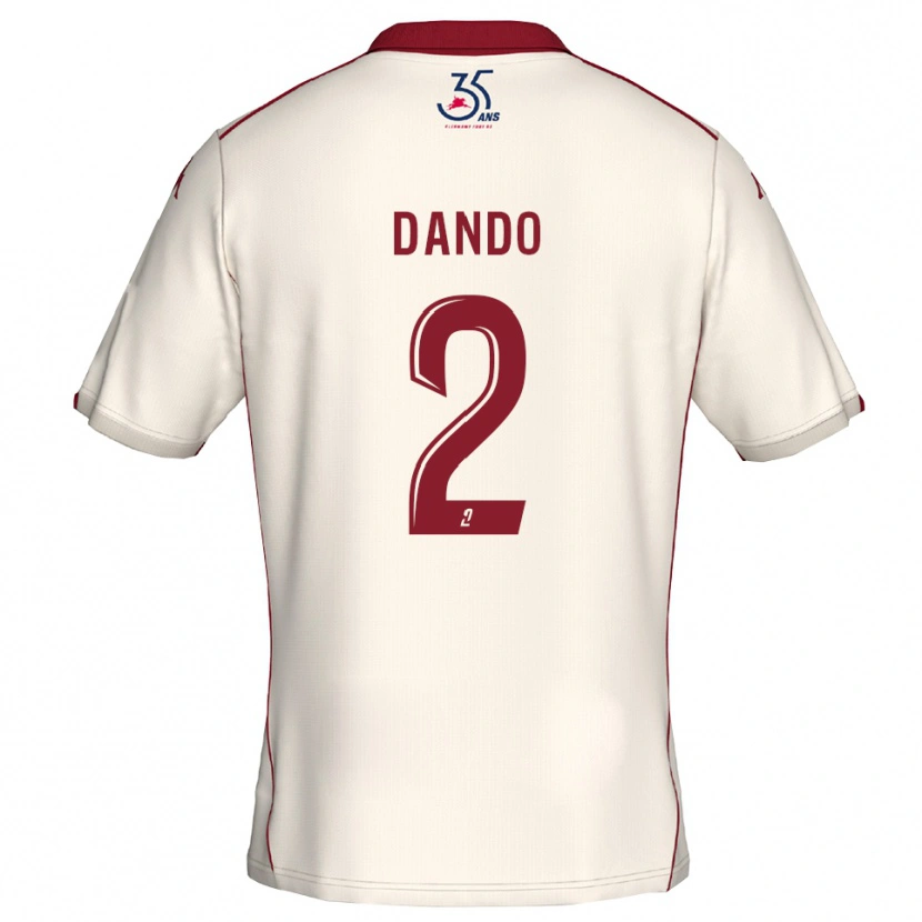 Danxen Criança Camisola Mathis Dando #2 Branco Vinho Alternativa 2025/26 Camisa