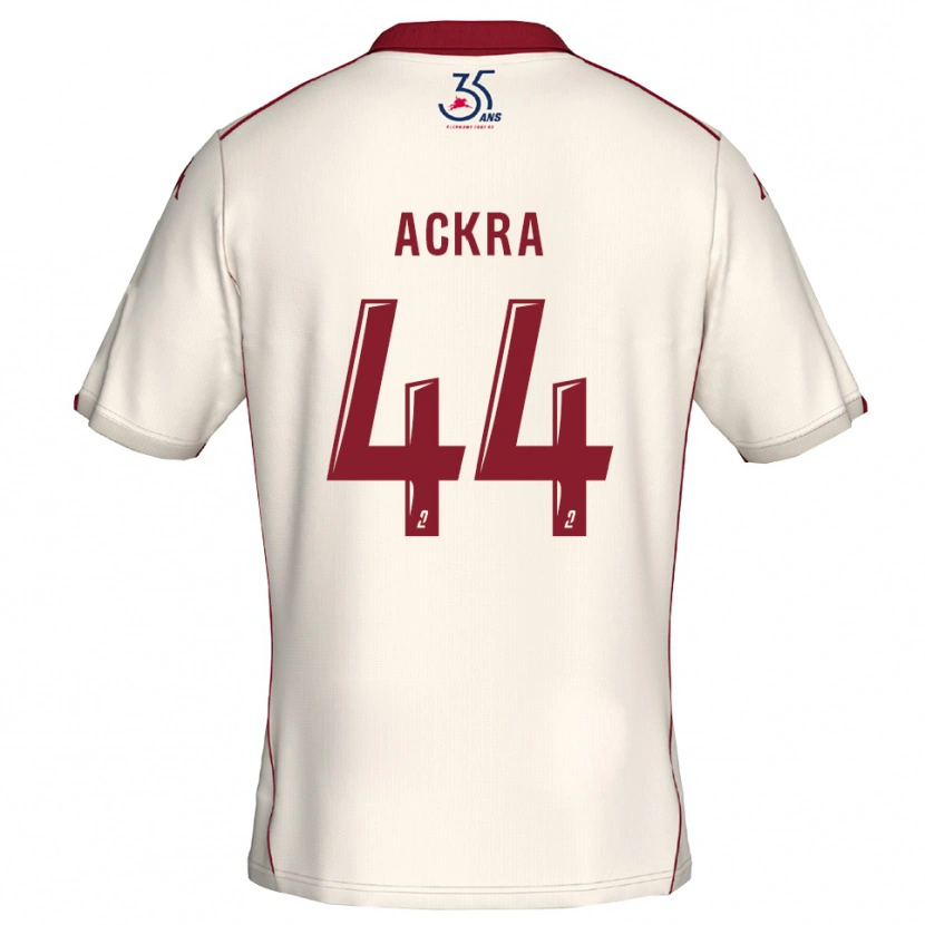 Danxen Criança Camisola Allan Ackra #44 Branco Vinho Alternativa 2025/26 Camisa