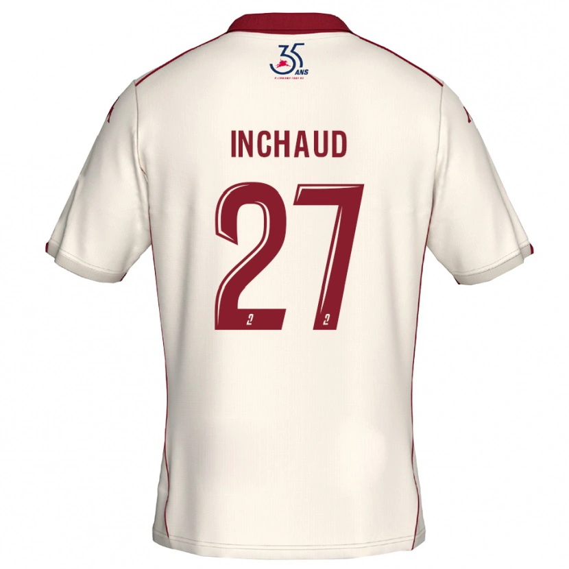 Danxen Criança Camisola Marks Inchaud #27 Branco Vinho Alternativa 2025/26 Camisa