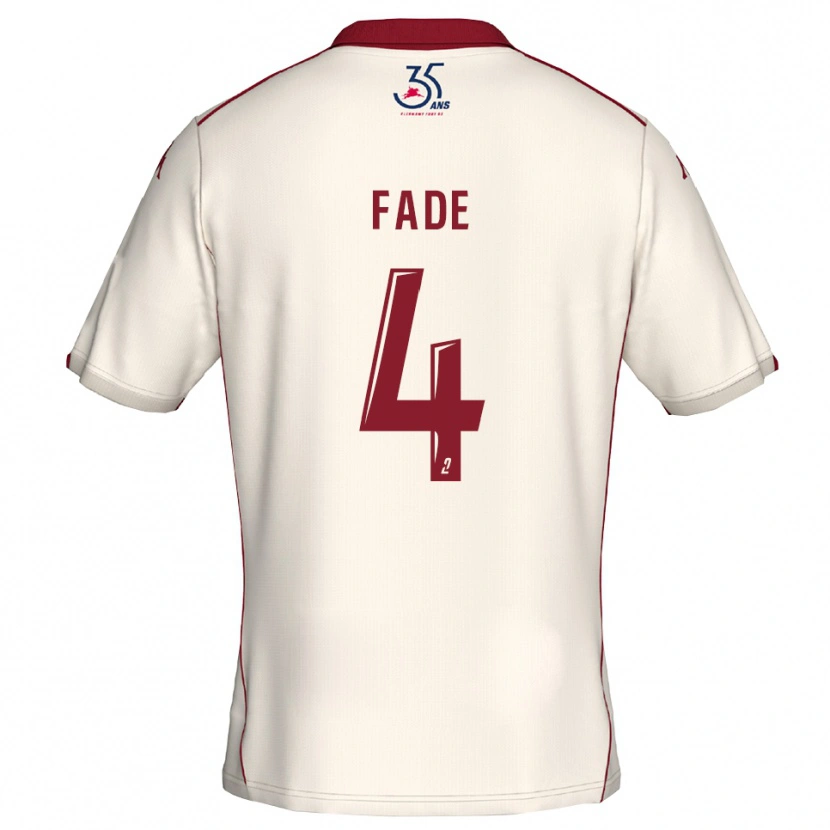 Danxen Criança Camisola Aboubacar Fade #4 Branco Vinho Alternativa 2025/26 Camisa
