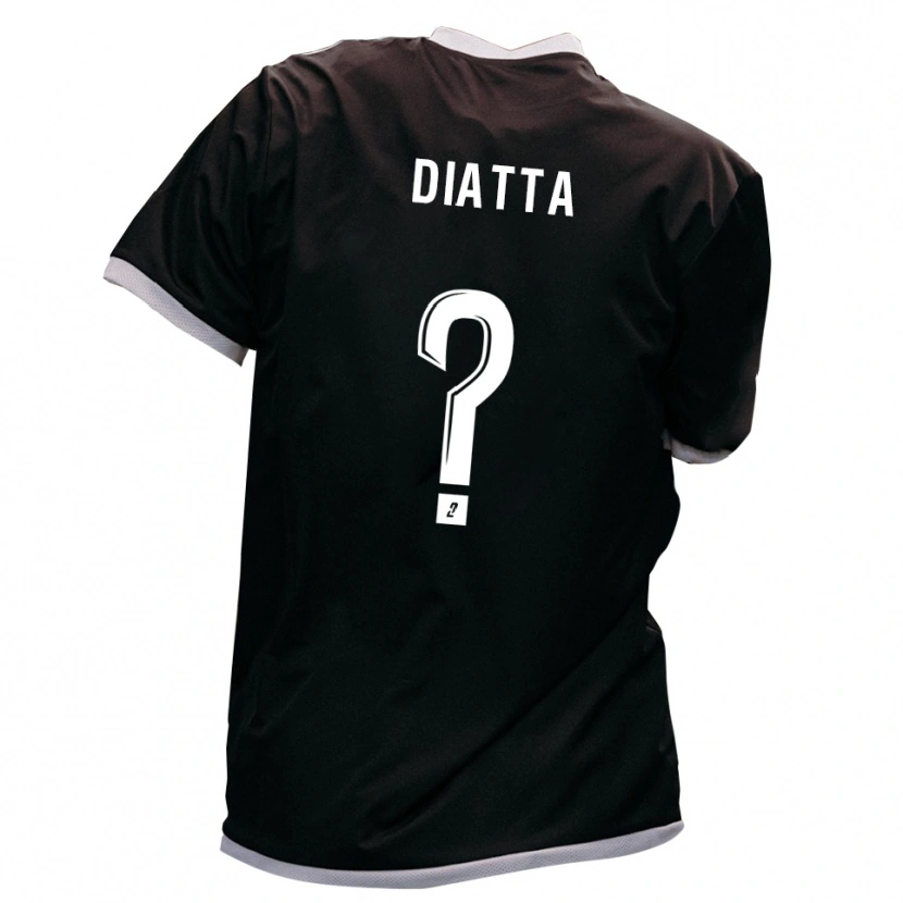 Danxen Criança Camisola Grégoire Diatta #0 Preto Dourado Alternativa 2025/26 Camisa