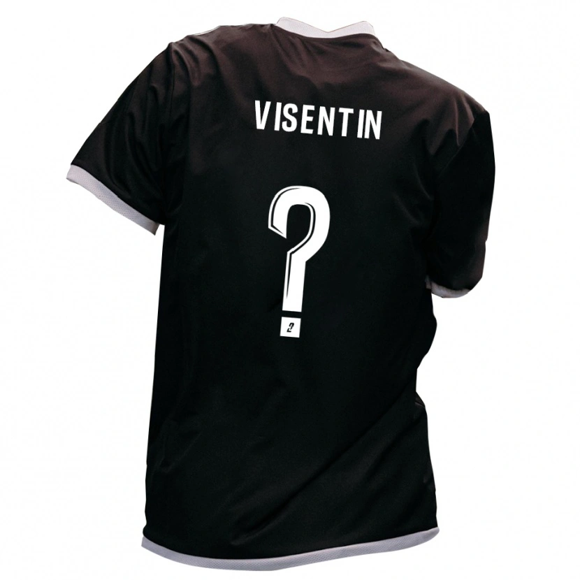 Danxen Criança Camisola Joao Visentin #0 Preto Dourado Alternativa 2025/26 Camisa