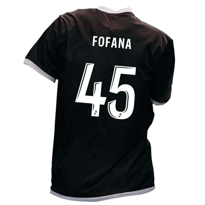 Danxen Criança Camisola Ibrahim Fofana #45 Preto Dourado Alternativa 2025/26 Camisa