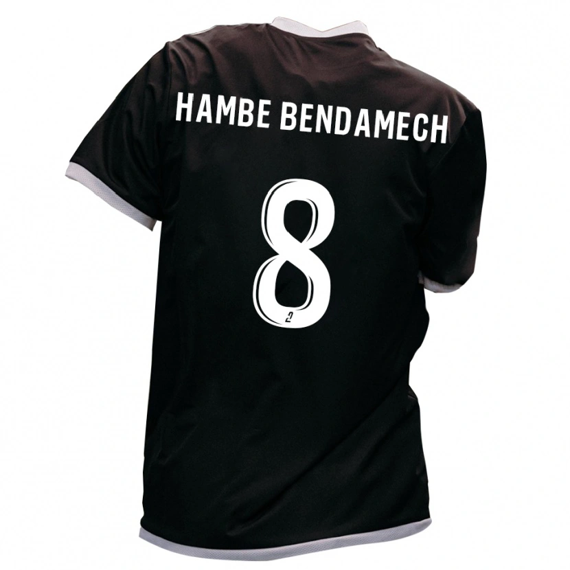 Danxen Criança Camisola Liam Hambe Bendamech #8 Preto Dourado Alternativa 2025/26 Camisa