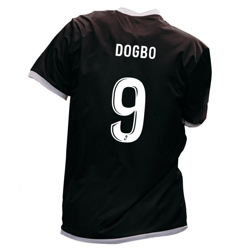 Danxen Criança Camisola Camron Dogbo #9 Preto Dourado Alternativa 2025/26 Camisa