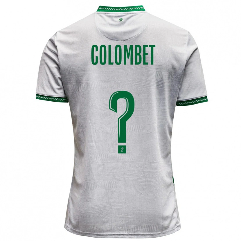 Danxen Criança Camisola Alexis Colombet #0 Branco Verde Alternativa 2025/26 Camisa