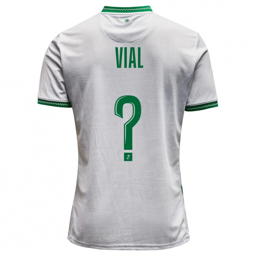 Danxen Criança Camisola Lorik Vial #0 Branco Verde Alternativa 2025/26 Camisa