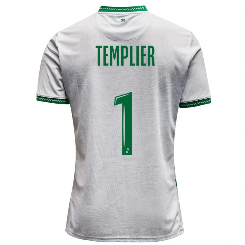 Danxen Criança Camisola Emma Templier #1 Branco Verde Alternativa 2025/26 Camisa
