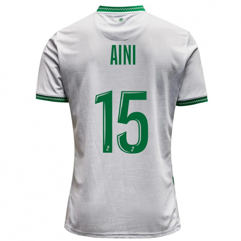 Danxen Criança Camisola Noham Aini #15 Branco Verde Alternativa 2025/26 Camisa