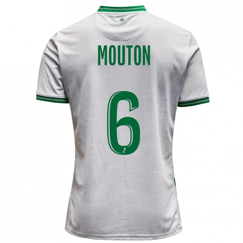 Danxen Criança Camisola Jules Mouton #6 Branco Verde Alternativa 2025/26 Camisa