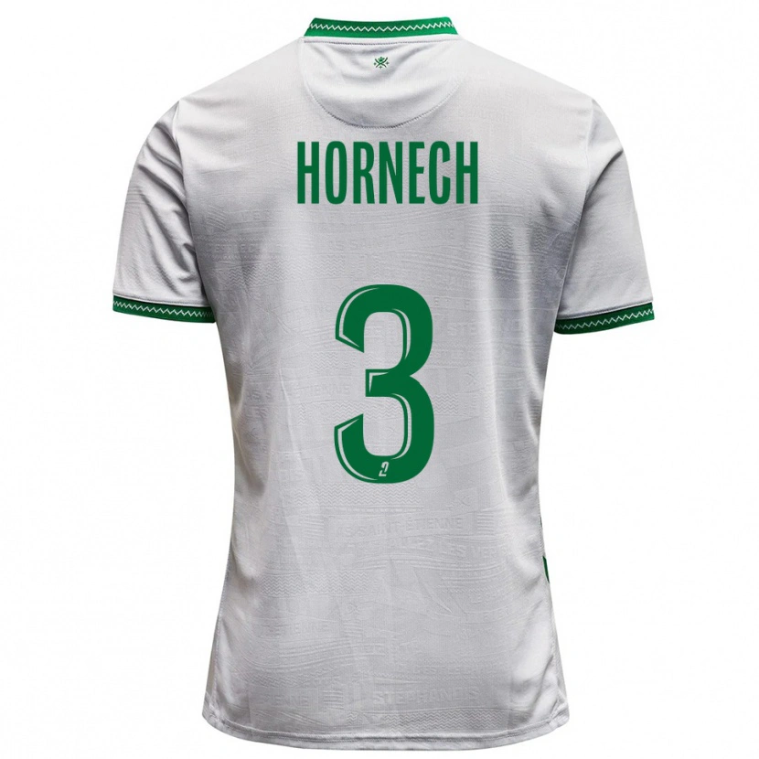 Danxen Criança Camisola Ewan Hornech #3 Branco Verde Alternativa 2025/26 Camisa