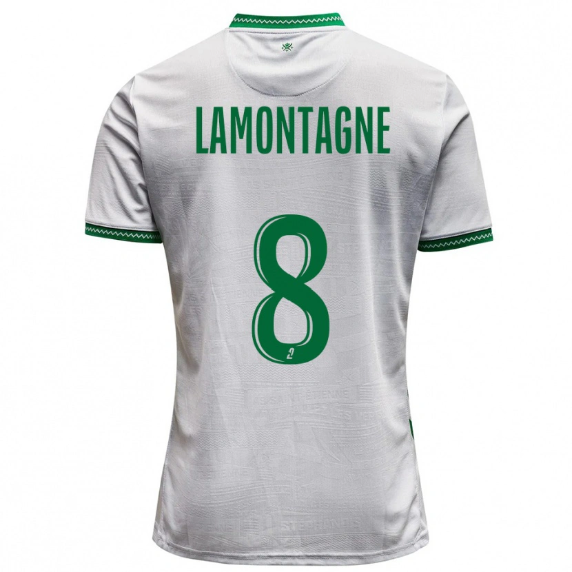 Danxen Criança Camisola Alexandria Lamontagne #8 Branco Verde Alternativa 2025/26 Camisa
