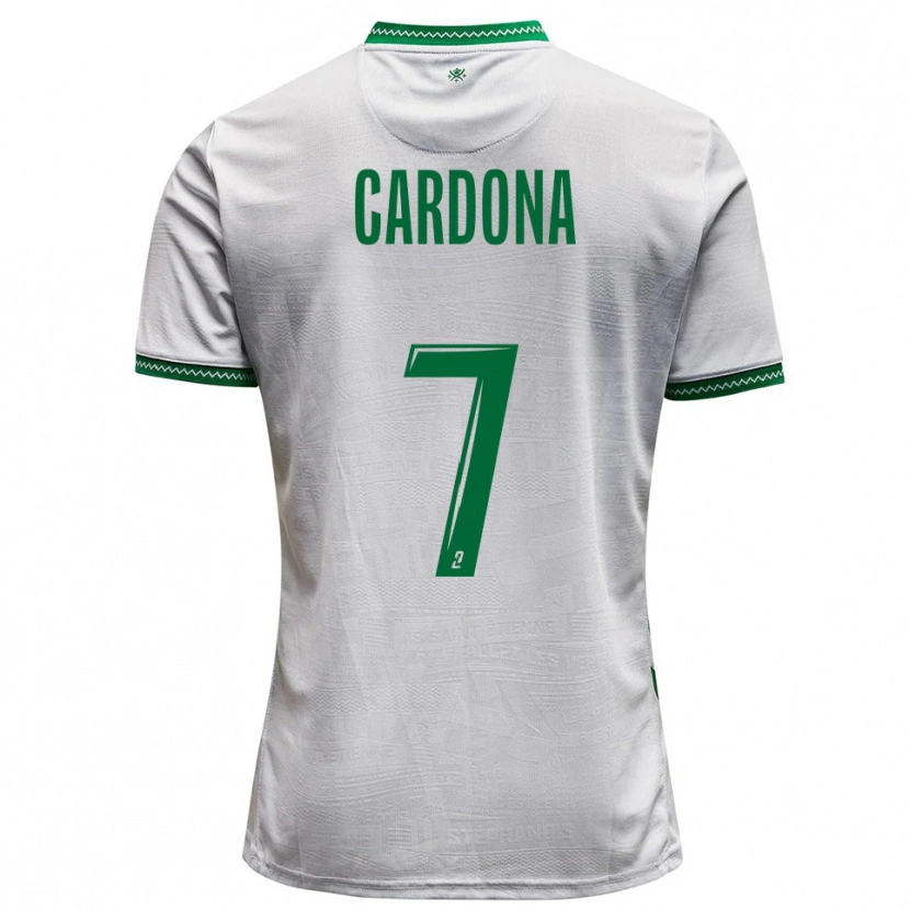 Danxen Criança Camisola Irvin Cardona #7 Branco Verde Alternativa 2025/26 Camisa