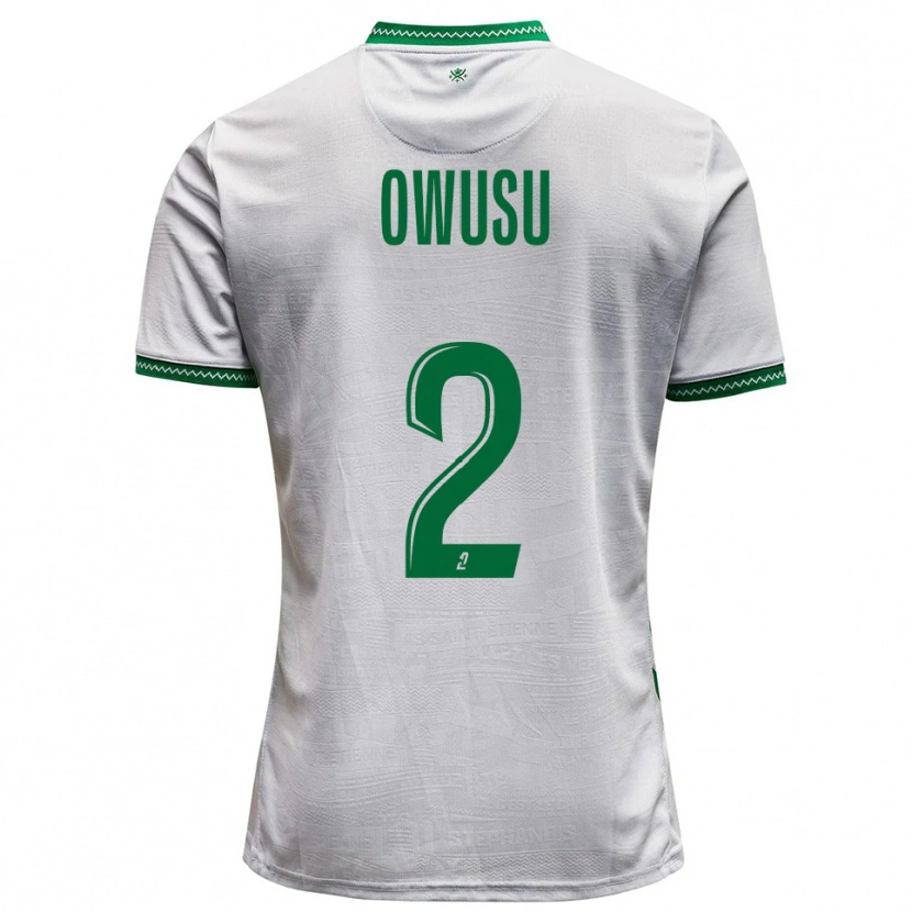 Danxen Criança Camisola Beres Owusu #2 Branco Verde Alternativa 2025/26 Camisa