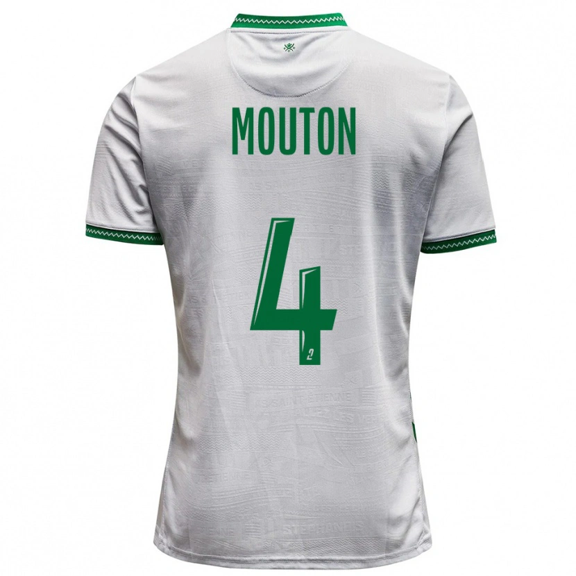 Danxen Criança Camisola Nathan Mouton #4 Branco Verde Alternativa 2025/26 Camisa
