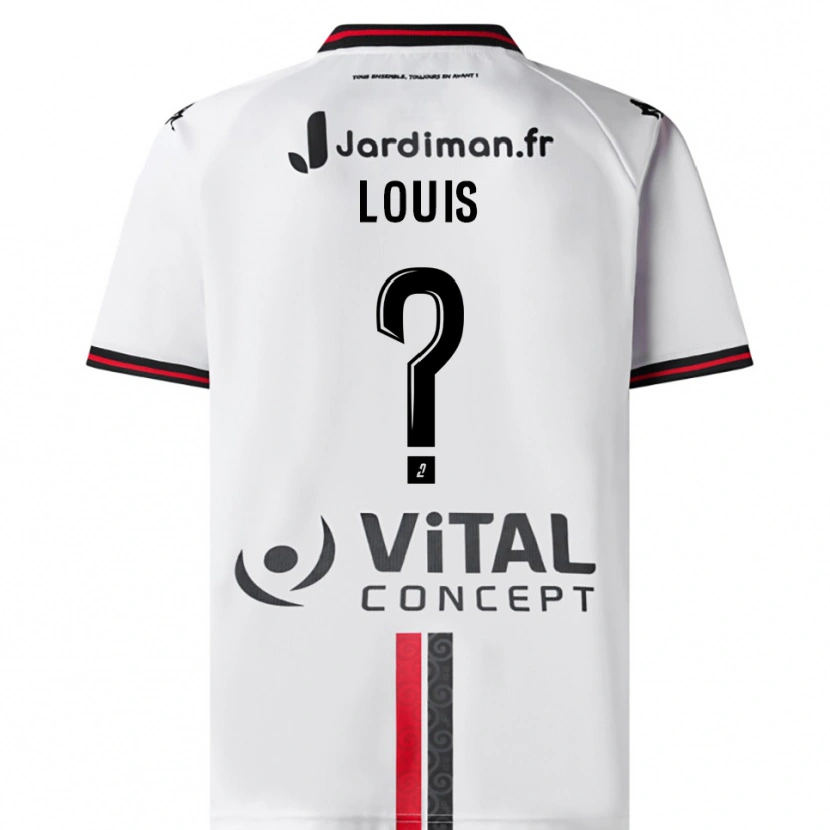 Danxen Criança Camisola Jonathan Louis #0 Branco Vermelho Alternativa 2025/26 Camisa