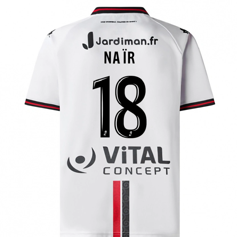 Danxen Criança Camisola Sohaib Naïr #18 Branco Vermelho Alternativa 2025/26 Camisa