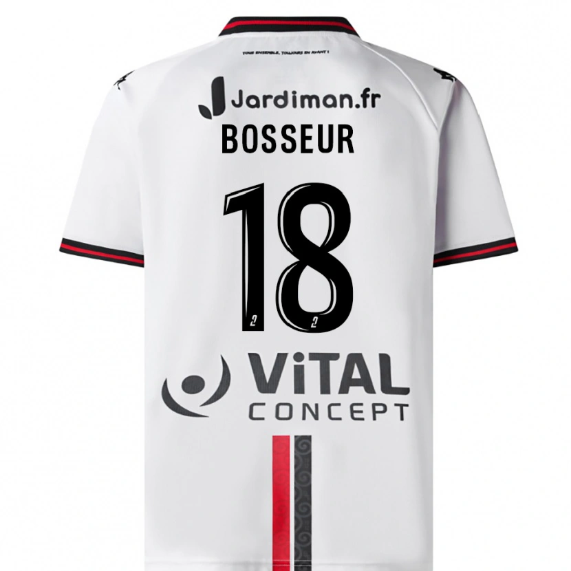 Danxen Criança Camisola Youna Bosseur #18 Branco Vermelho Alternativa 2025/26 Camisa