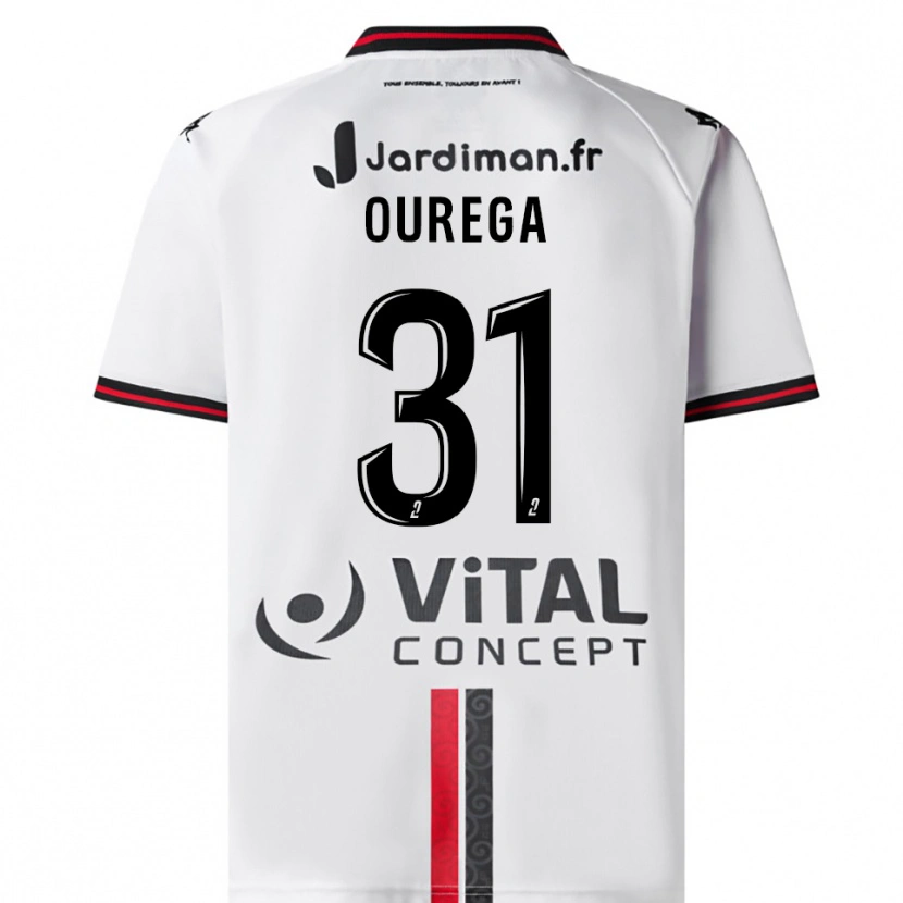 Danxen Criança Camisola Dylan Ourega #31 Branco Vermelho Alternativa 2025/26 Camisa