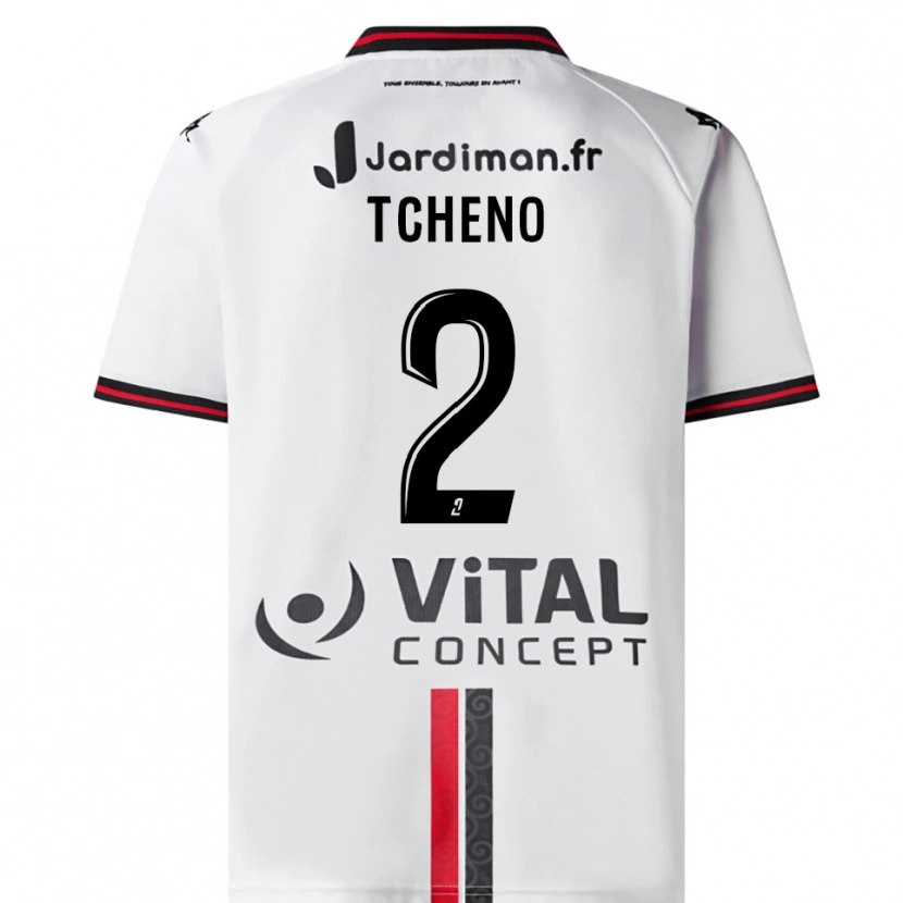 Danxen Criança Camisola Claudine Tcheno #2 Branco Vermelho Alternativa 2025/26 Camisa