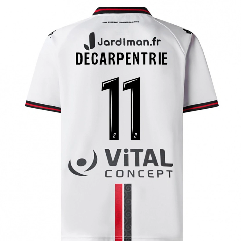 Danxen Criança Camisola Salatiel Decarpentrie #11 Branco Vermelho Alternativa 2025/26 Camisa