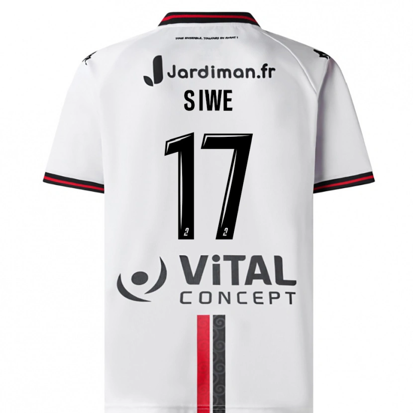Danxen Criança Camisola Jacques Siwe #17 Branco Vermelho Alternativa 2025/26 Camisa