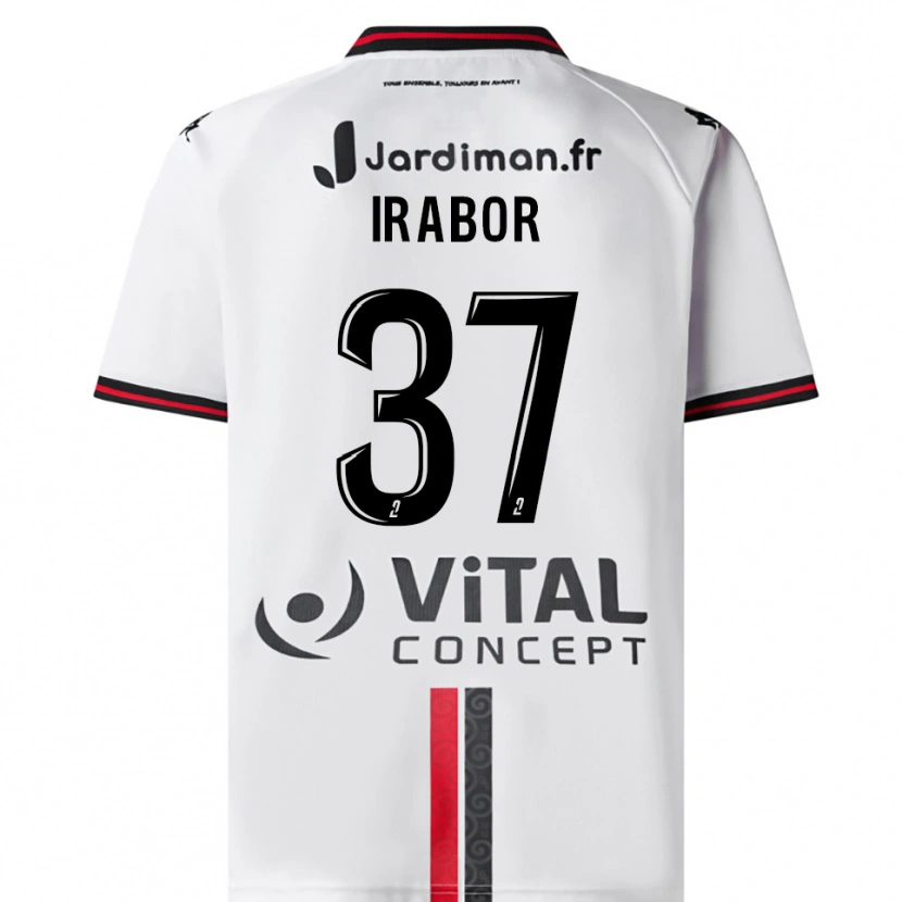 Danxen Criança Camisola Brown Irabor #37 Branco Vermelho Alternativa 2025/26 Camisa