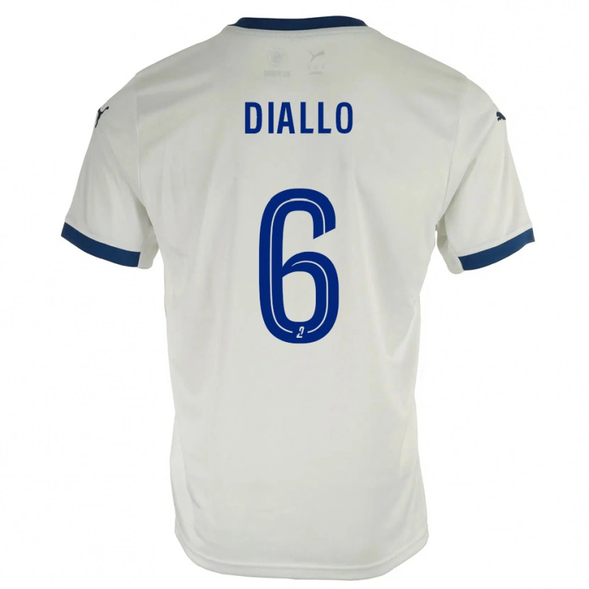Danxen Criança Camisola Amadou Diallo #6 Branco Azul Alternativa 2025/26 Camisa