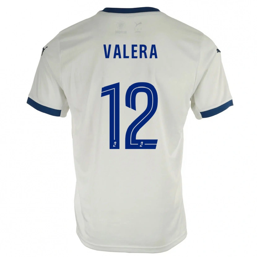 Danxen Criança Camisola Louis Valera #12 Branco Azul Alternativa 2025/26 Camisa