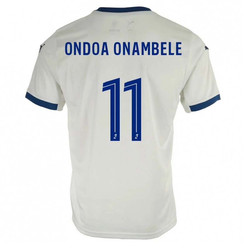 Danxen Criança Camisola Fred Ondoa Onambele #11 Branco Azul Alternativa 2025/26 Camisa
