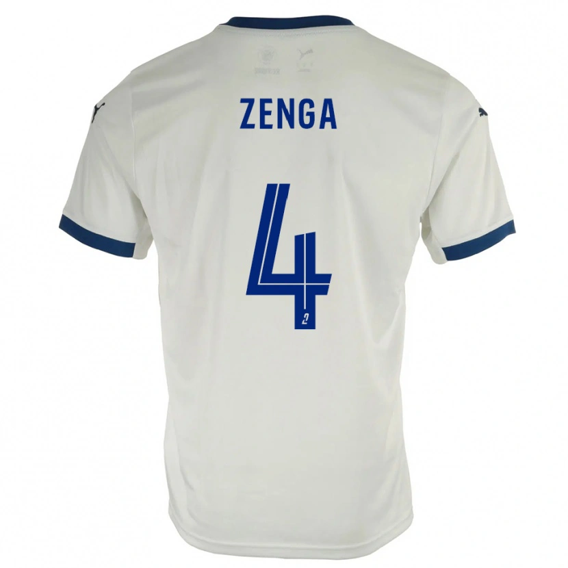 Danxen Criança Camisola Preston Zenga #4 Branco Azul Alternativa 2025/26 Camisa