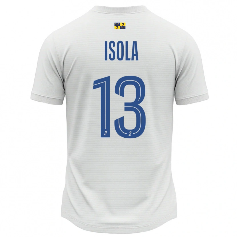 Danxen Criança Camisola Baptiste Isola #13 Branco Azul Alternativa 2025/26 Camisa